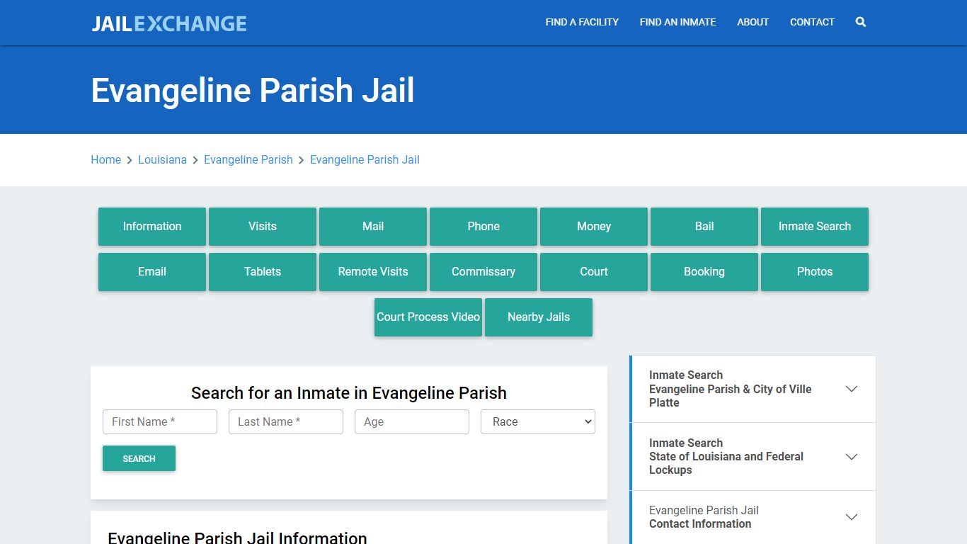 Evangeline Parish Jail Roster Lookup, LA, Inmate Search