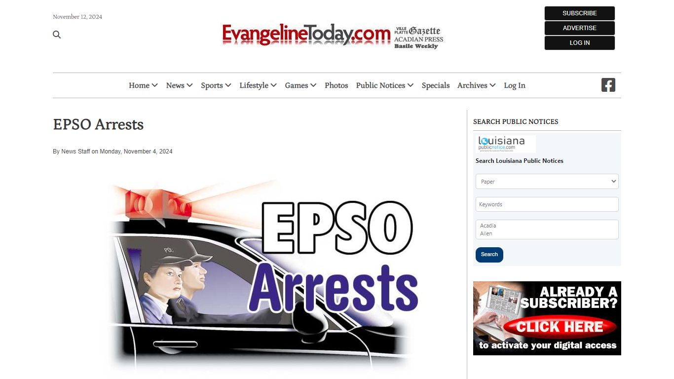 EPSO Arrests - Evangeline Today